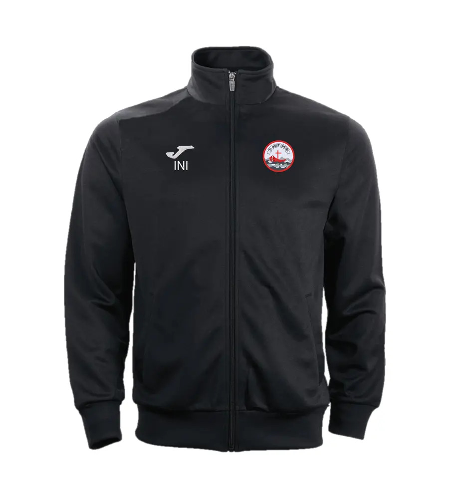 St James Joma Full Zip TracksuitTop Black with or without School Crest