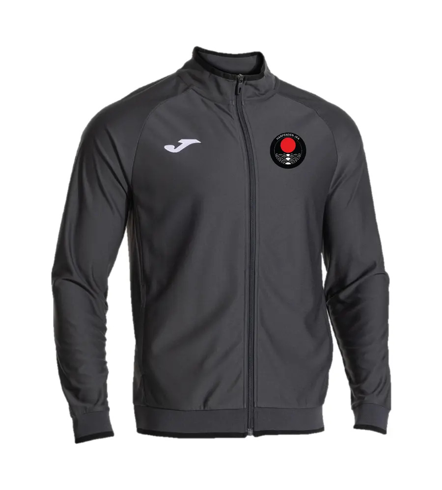 Harpenden JKA Combi Premium Full Zip Tracksuit Top Dark Grey/Black