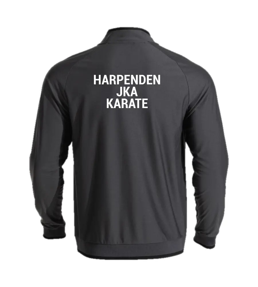 Harpenden JKA Combi Premium Full Zip Tracksuit Top Dark Grey/Black