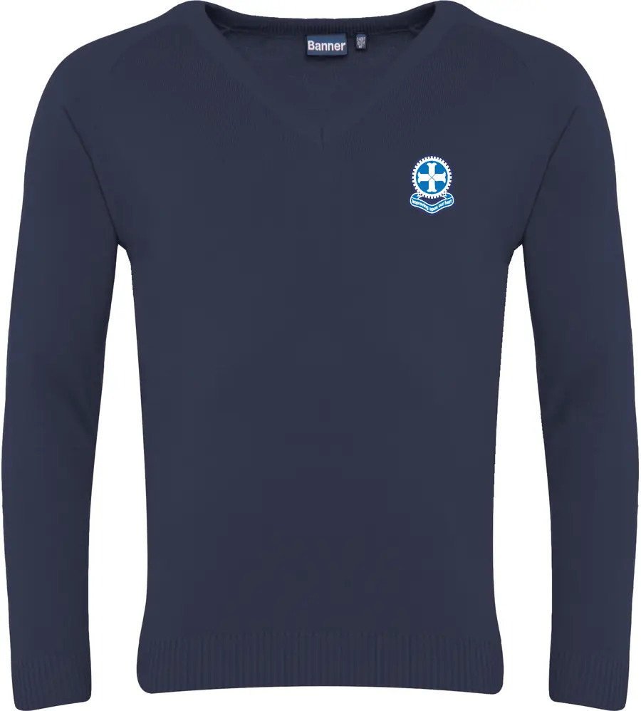 Passmores Knitted V-Neck Jumper Navy