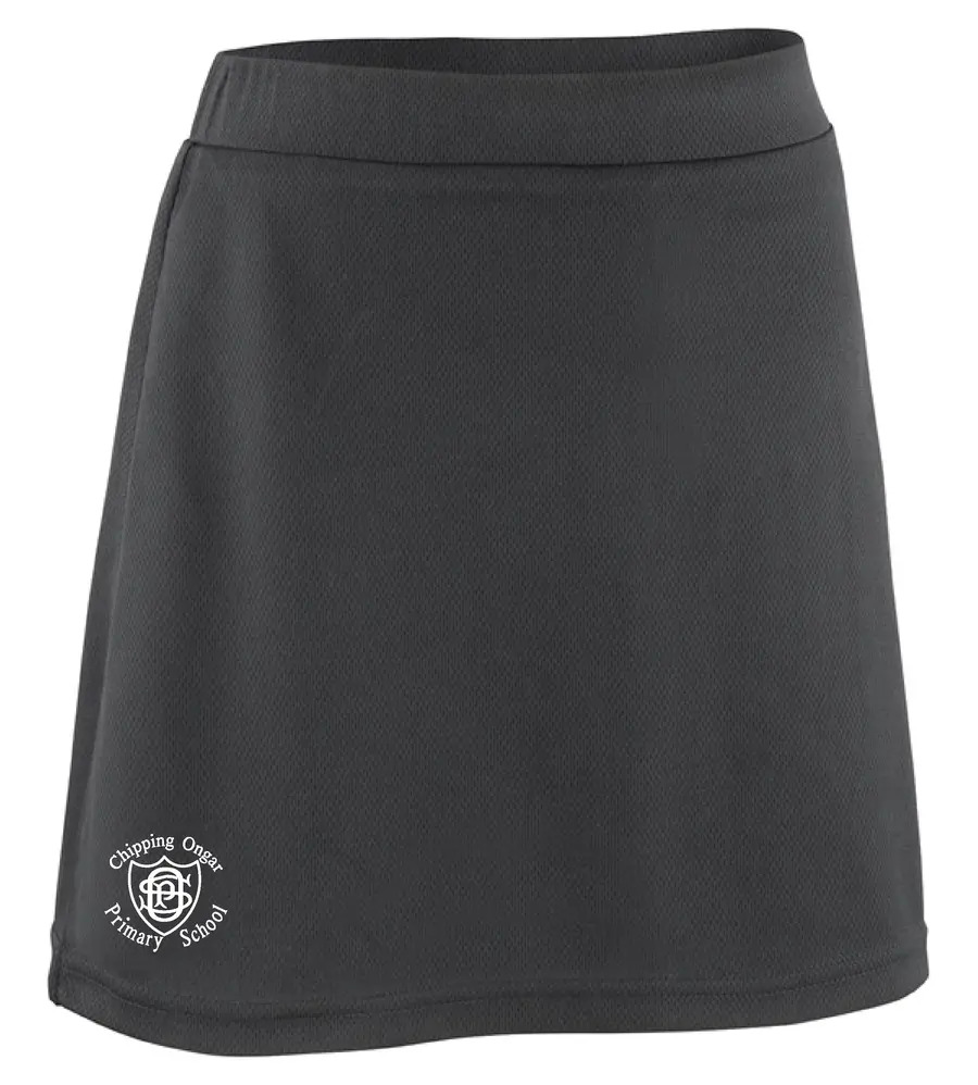 Chipping Ongar Girls P.E Skort Black with or without School Crest