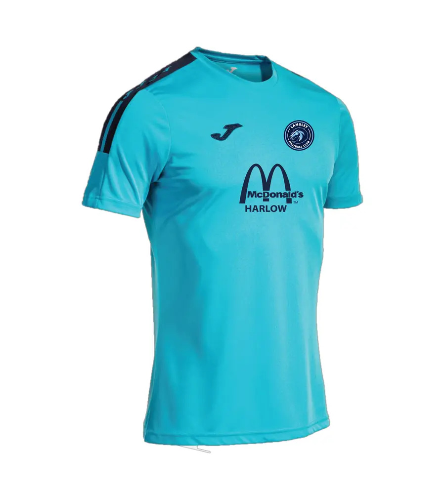 Langley Mens Home Olimpiada T-Shirt Turq/Navy SNR