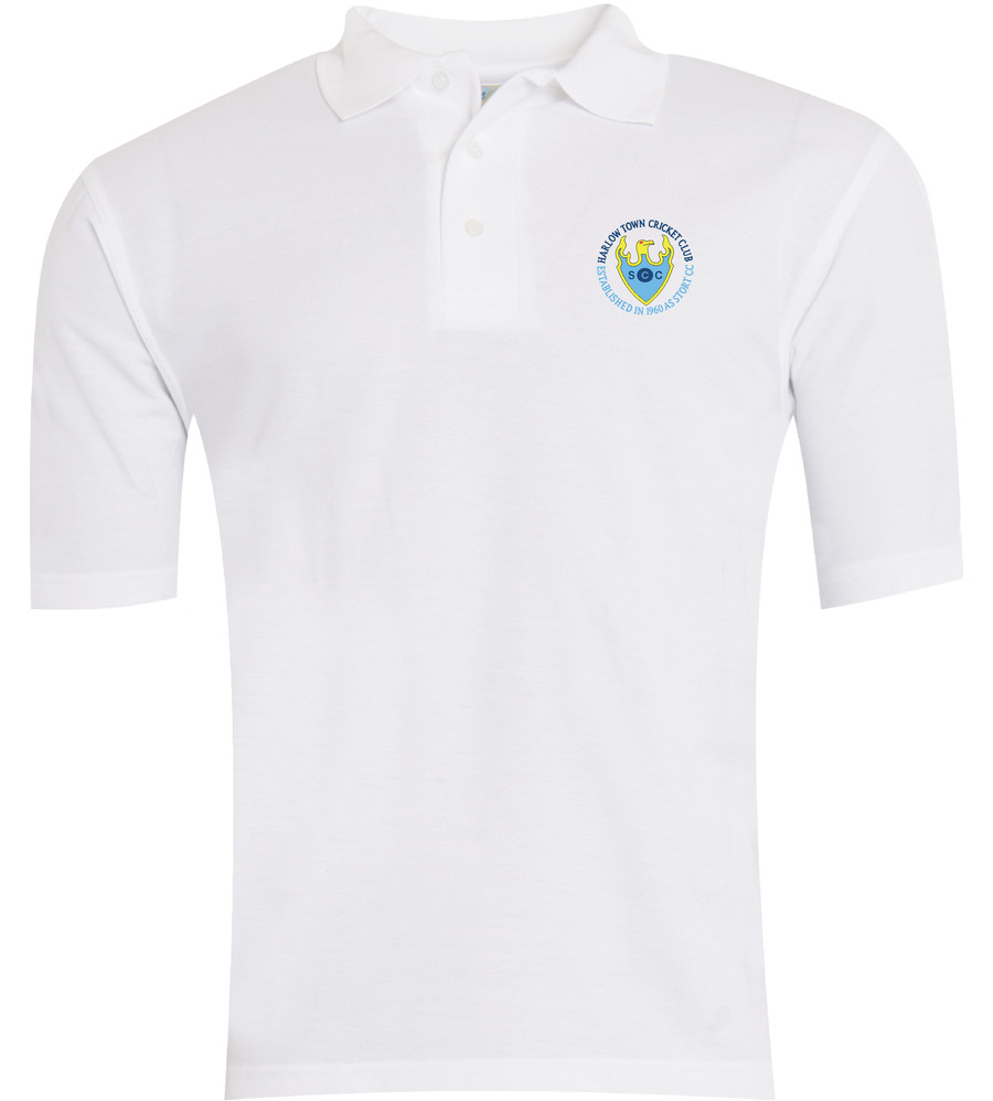 Harlow Town Cricket Club Polo White