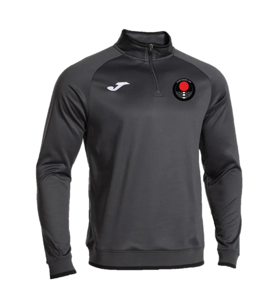 Harpenden JKA Combi Premium 1/4 Zip Tracksuit Top Dark Grey/Black