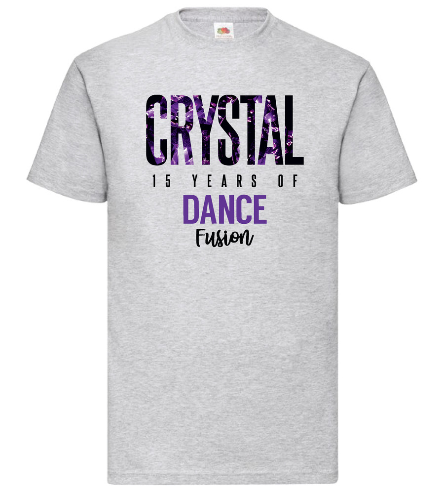 Dance Fusion Crystal Show T-Shirt Heather Grey