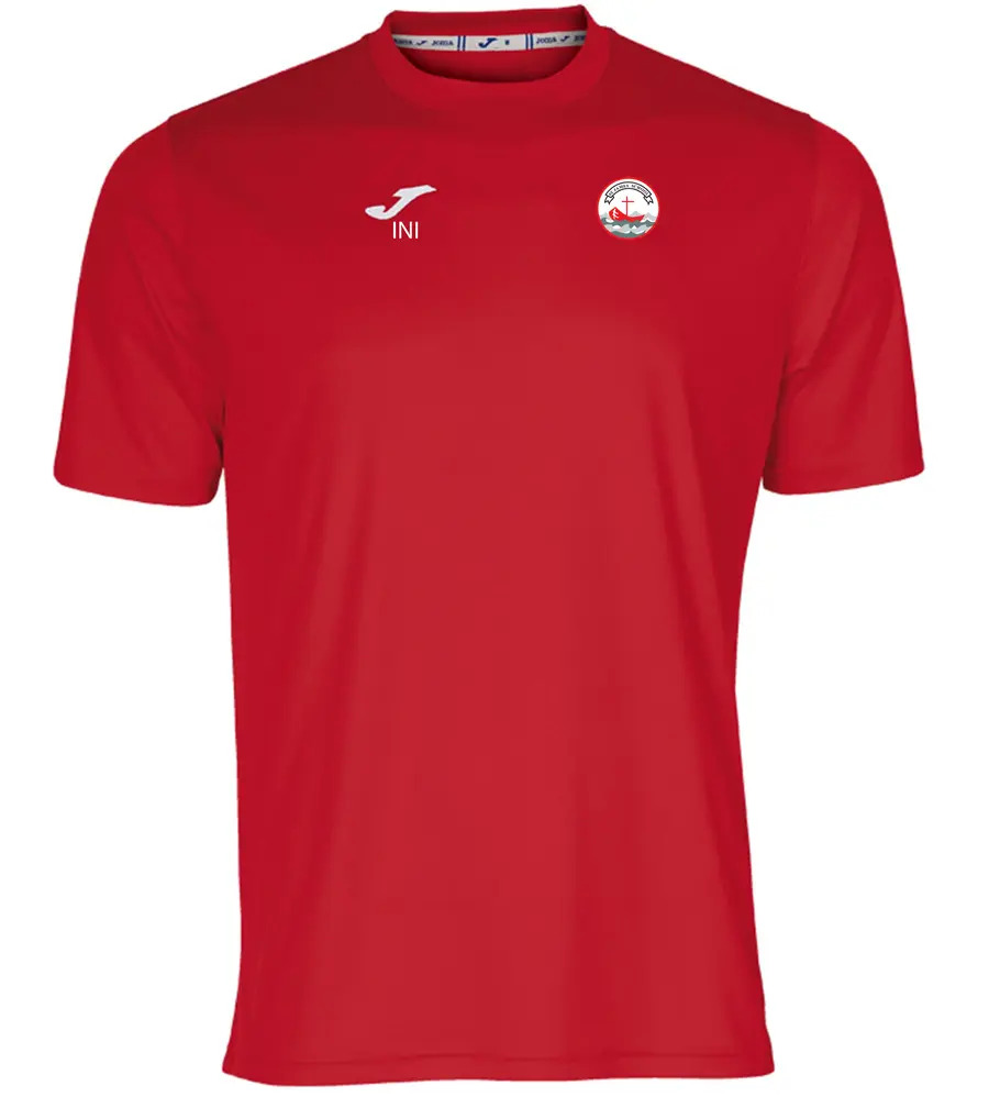 St James Joma Combi Tee Red with or without school crest