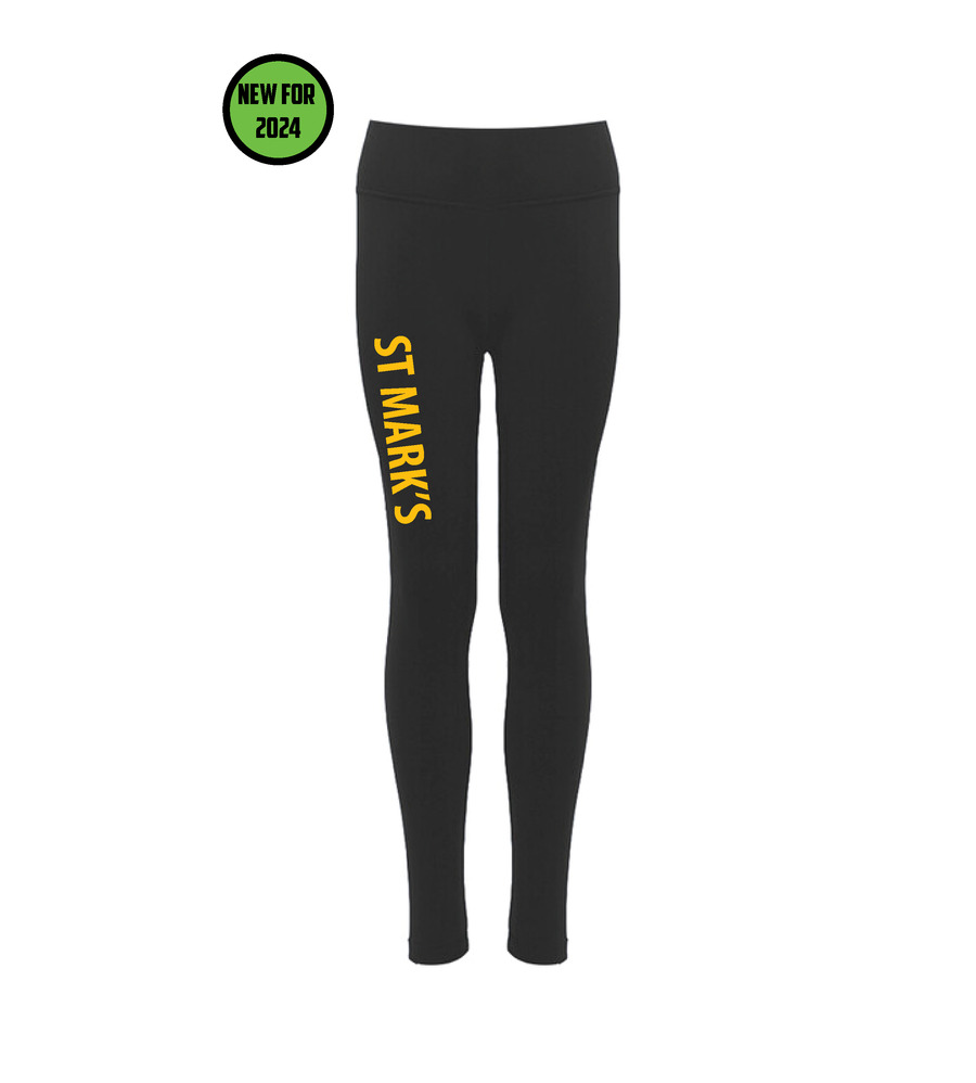 St Marks Girls Leggings Black