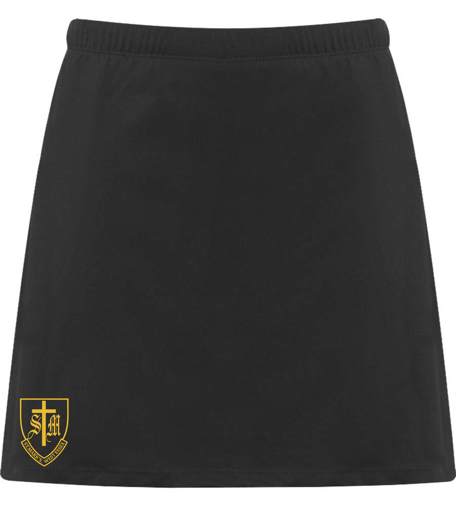 St Marks P.E Skort Black with School Crest