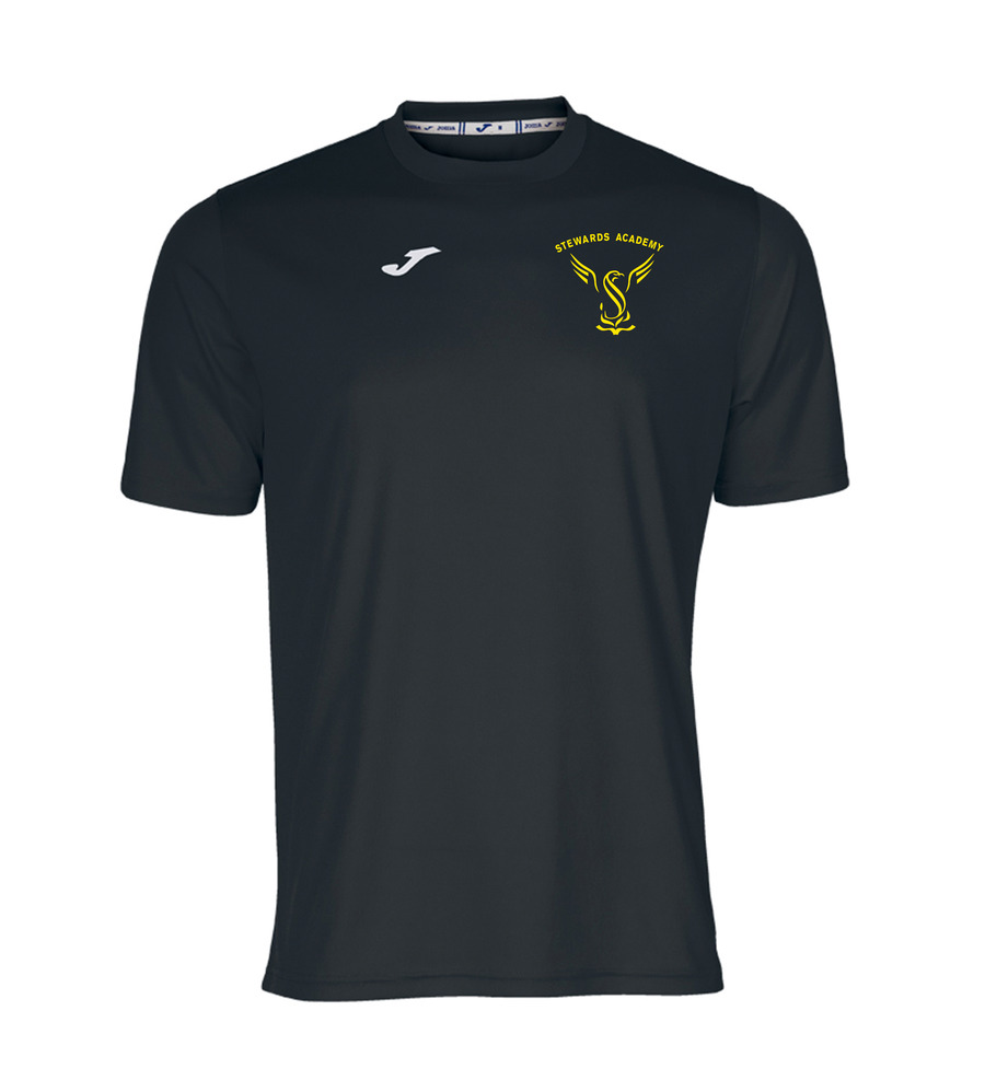 Stewards Joma Combi Tee Black with or without School Crest