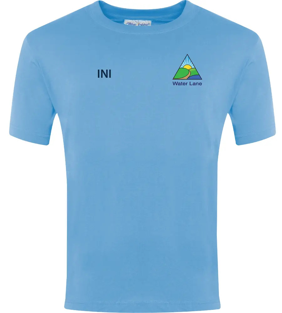 Water Lane P.E T-Shirt Sky with or without School Crest 