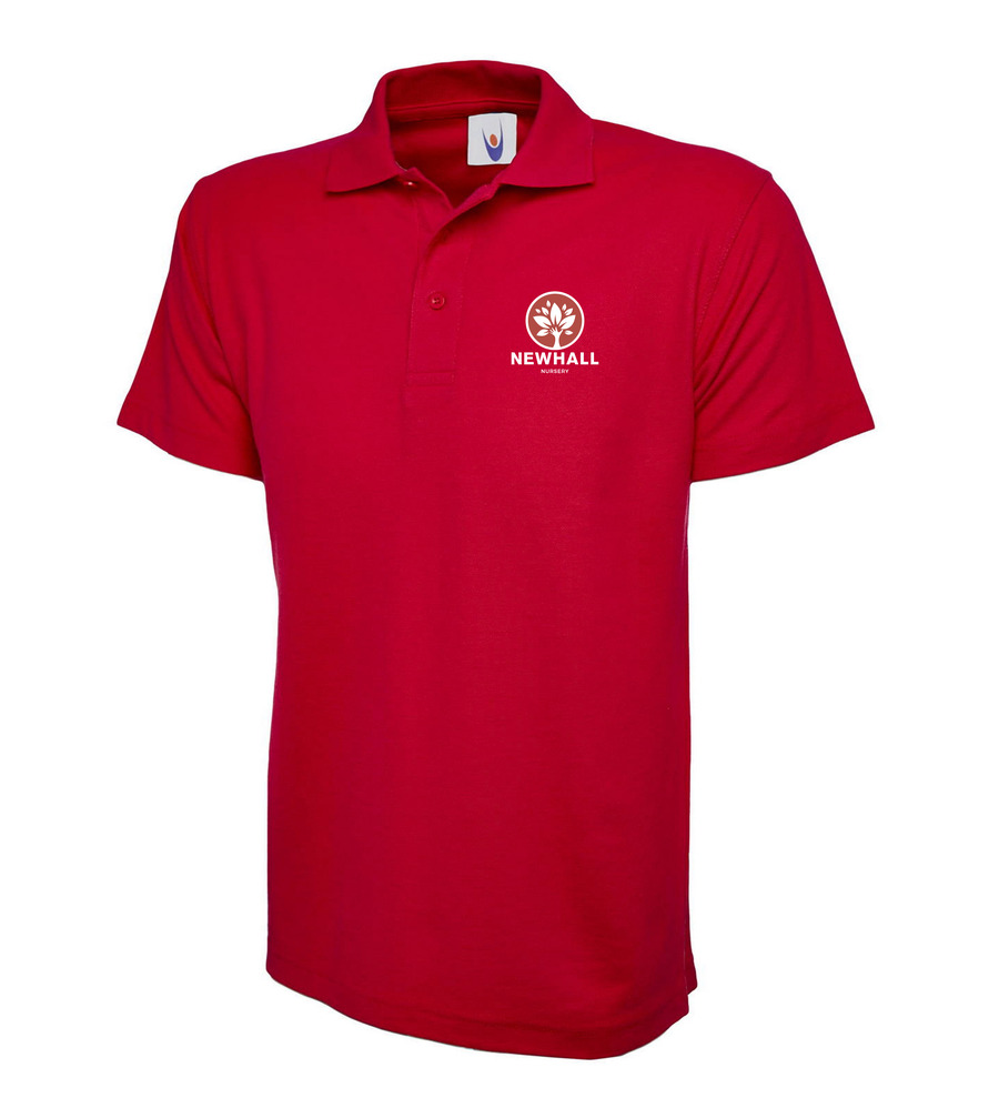 Newhall Nursery Polo Red with or without School Crest