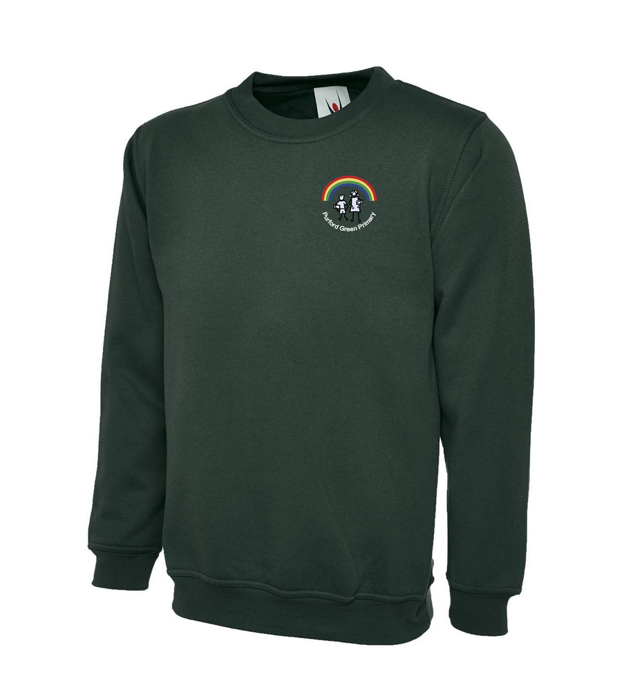 Purford Green Sweatshirt Bottle with or without School Crest