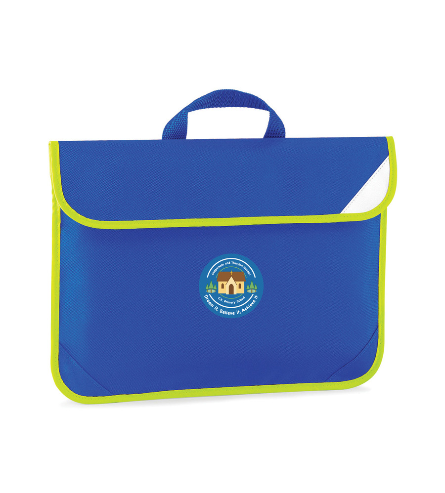 Coopersale Hi Vis Bookbag Royal with or without School Crest