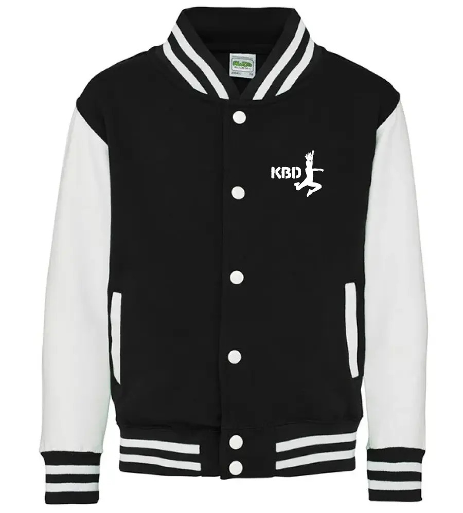 KBD Dance Adult/Kids Varsity Jacket Black/White