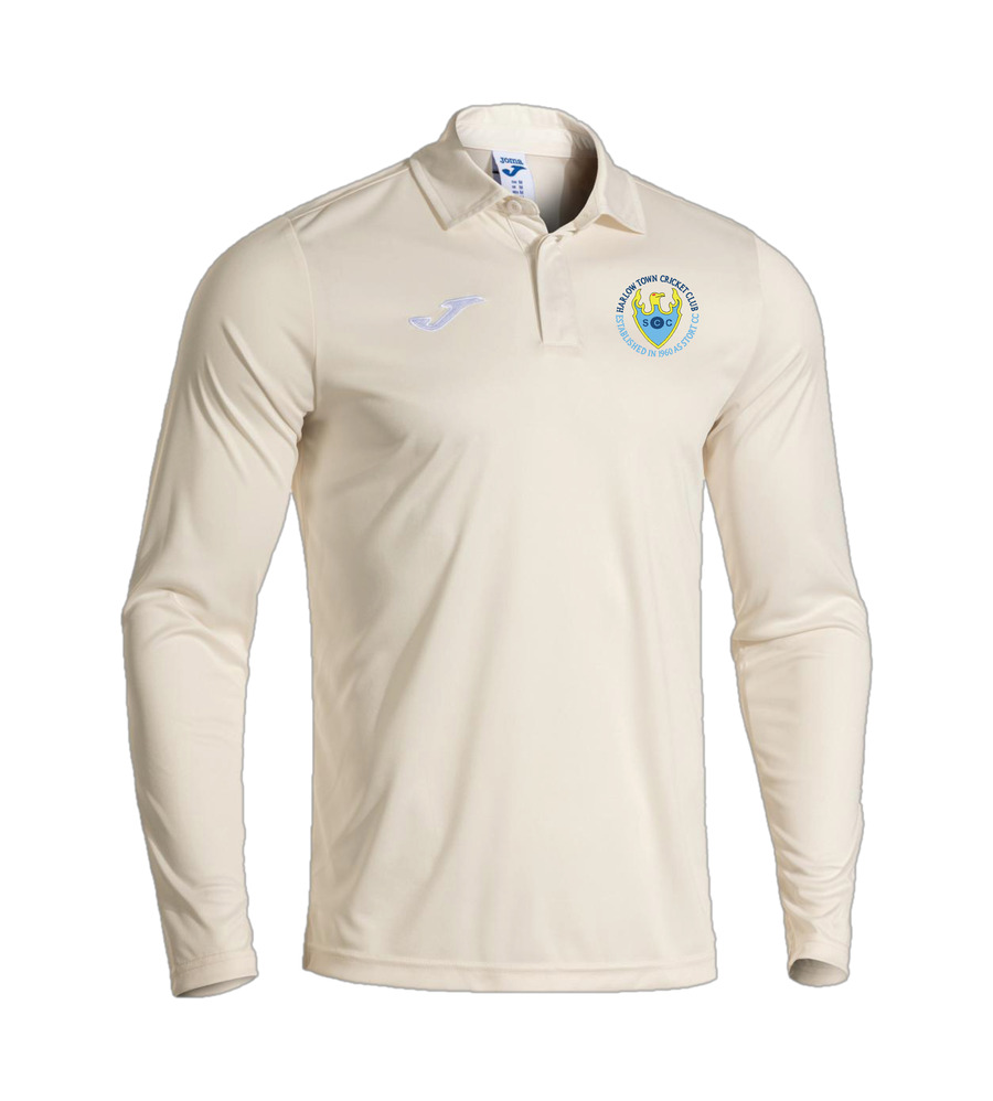 Harlow Town Cricket Club Long Sleeve Polo White