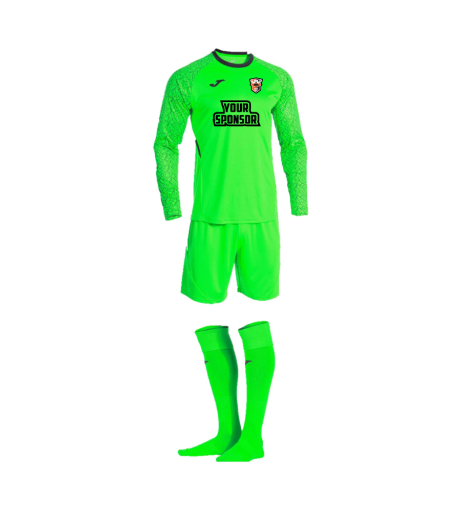 Harlow Tekkers Zamora X GK Set Green with Badge, Number & Sponsor
