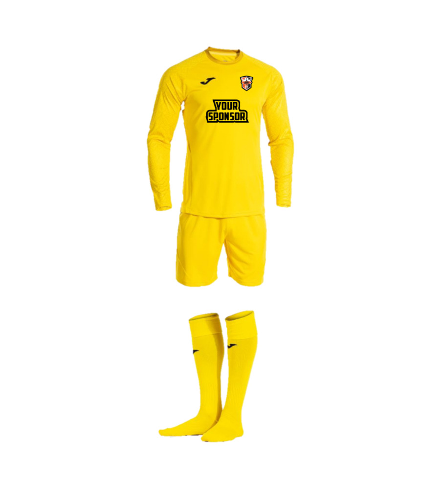 Harlow Tekkers Zamora X GK Set Yellow with Badge, Number & Sponsor